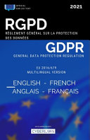 Find RGPD de l'anglais au français - Règlement général pour la protection des données personnelles at Google Books